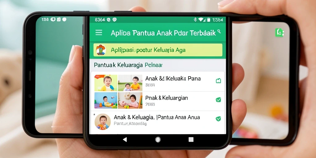 Antarmuka intuitif aplikasi Pantau Anak 8364.