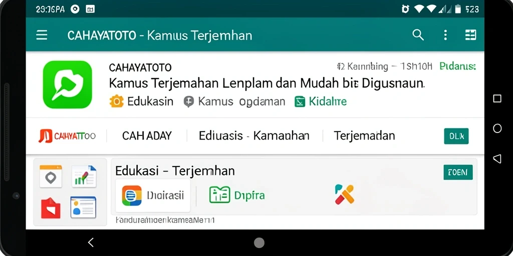 Tampilan antarmuka aplikasi CAHAYATOTO yang intuitif dan mudah digunakan.