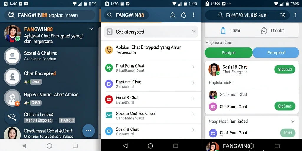 Tampilan antarmuka FANGWIN88 yang modern dan aman untuk Chat Encrypted.