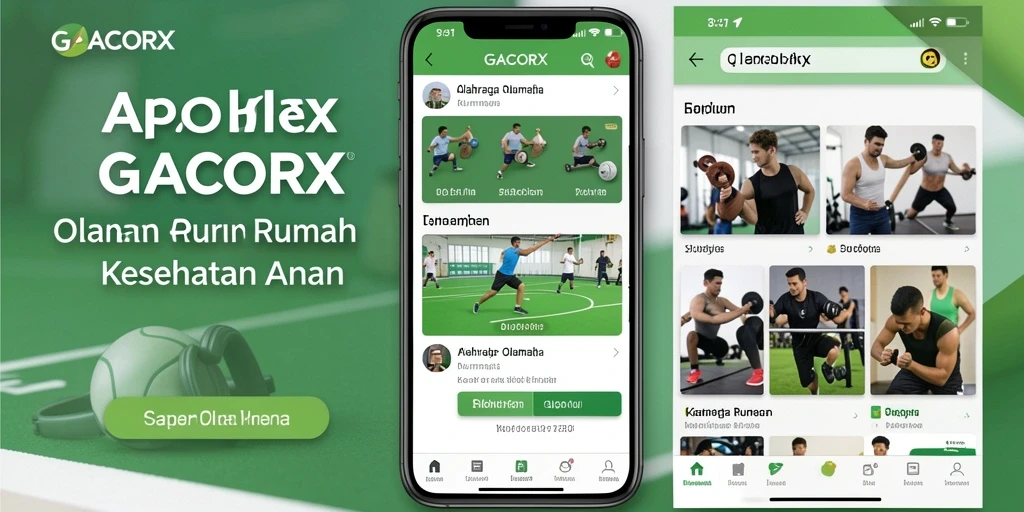 Tampilan antarmuka GACORX yang ramah pengguna untuk olahraga di rumah.