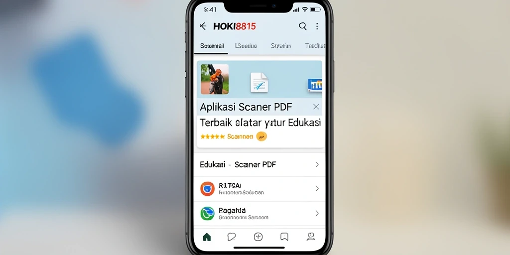 Antarmuka HOKI8815 yang intuitif untuk scanner PDF.