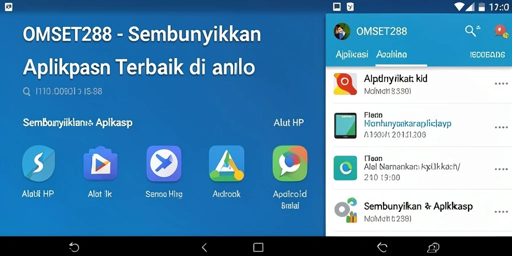 Antarmuka OMSET288 yang sederhana dan efisien untuk menyembunyikan aplikasi.