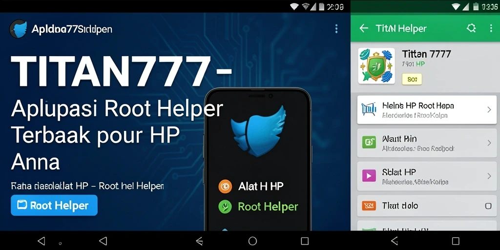 Antarmuka aplikasi ROOT Helper TITAN777 yang intuitif dan mudah digunakan.